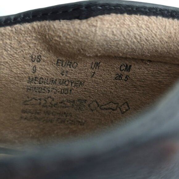 Hush Puppies Women's Black Leather Wedge Almond Toe Shoes Cushioned Size 9 - Picture 15 of 16